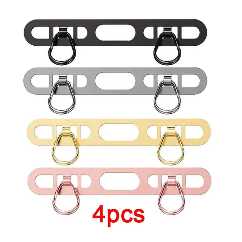 1pcs Stainless Steel Mobile Phone Lanyard Patch Side Hanging Clip Double Buckle Phone Straps Gasket Metal Connect Piece for
