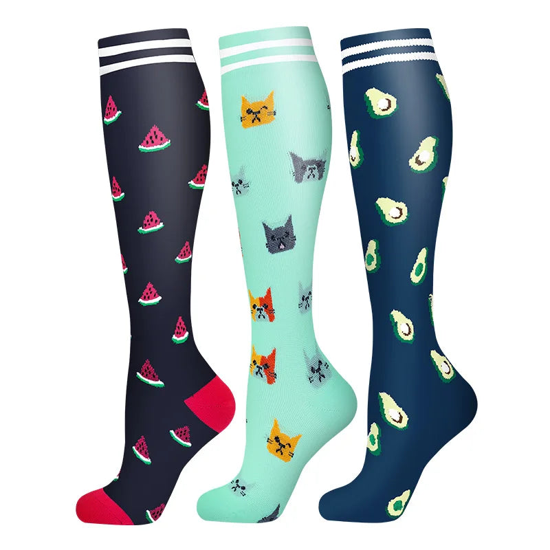 Compression Socks 30mmHg Unisex Three Pairs Knee High Pack