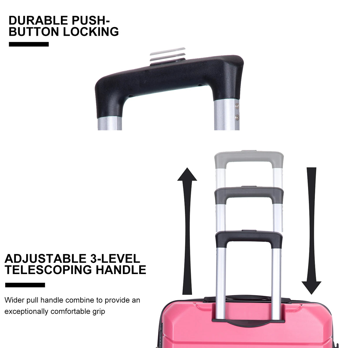 Travelhouse Lightweight Hardshell Spinner Luggage Set With TSA Lock
