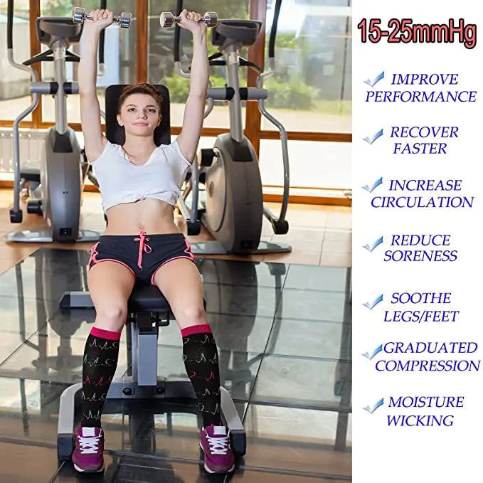 Unisex Breathable Compression Socks for Running and Everyday Wear