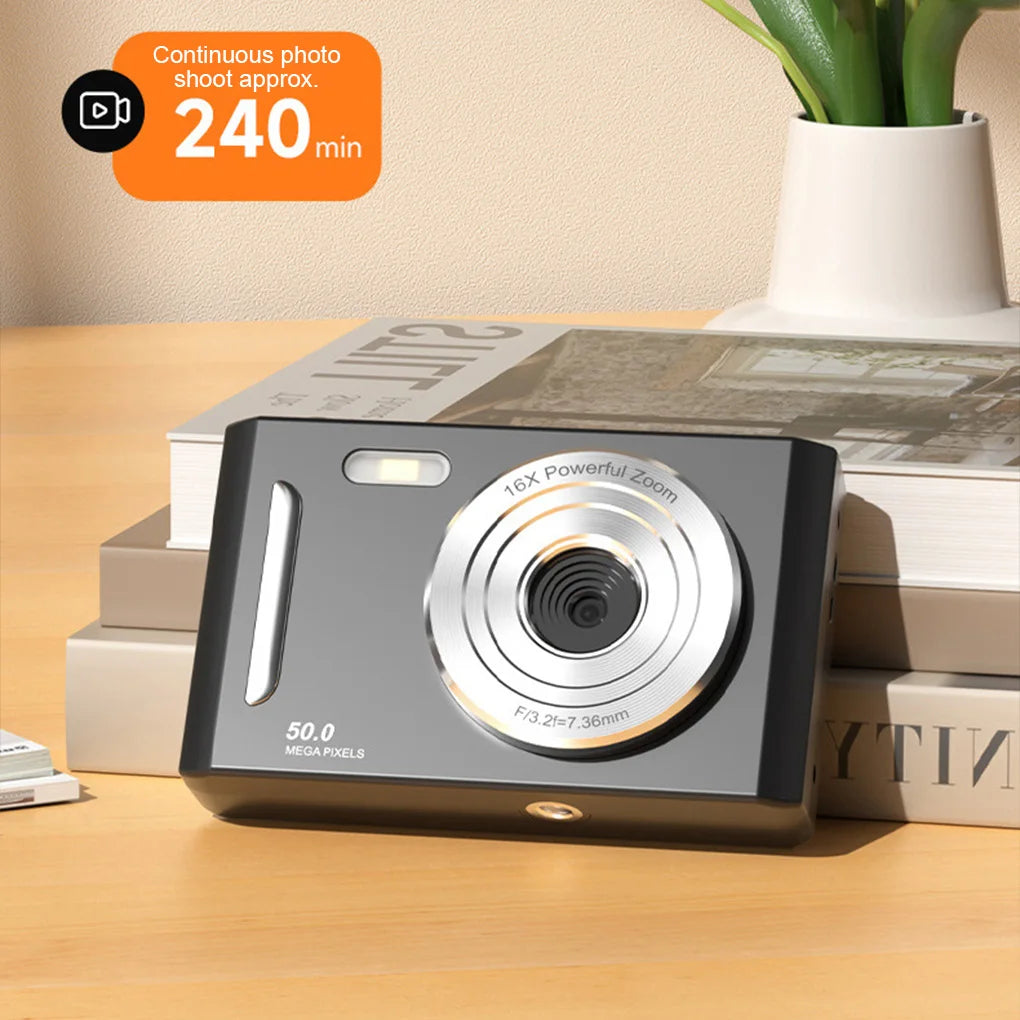 4K Digital Camera Dual Camera Flash 50 Million Hd Pixel Pixel Retro Ccd Portable Card Entry-level Camera Auto Focus