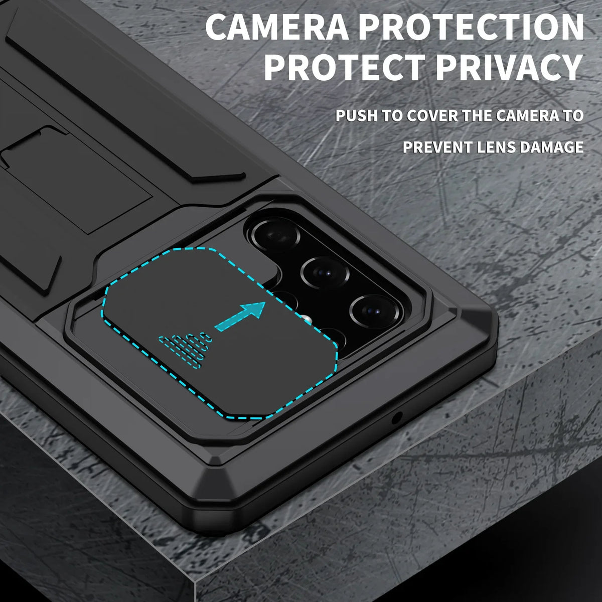 Rugged Protective Case With Kickstand For Samsung Galaxy S22 Ultra