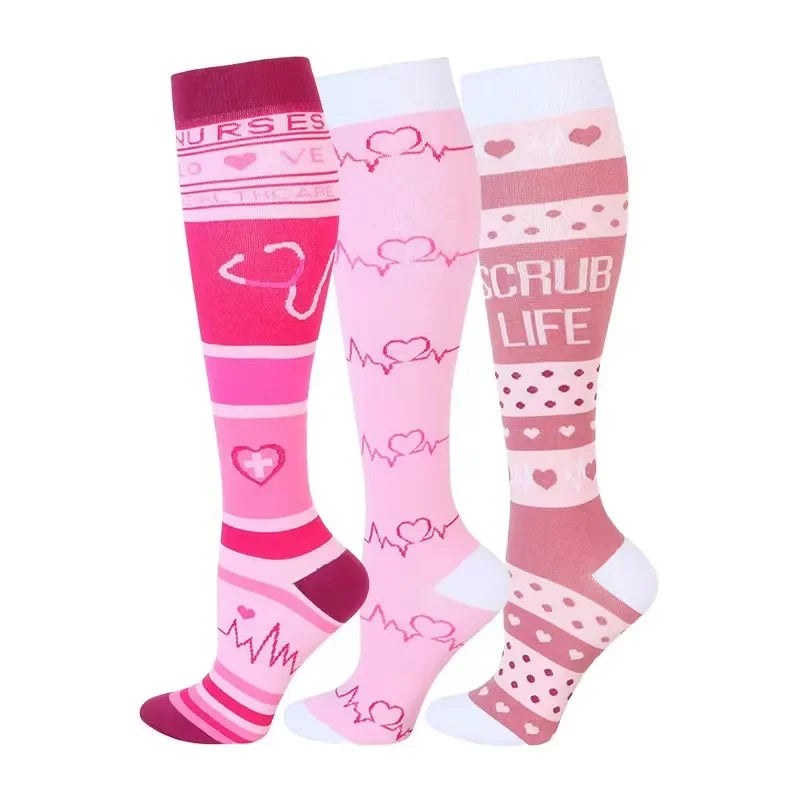 Compression Socks 30mmHg Unisex Three Pairs Knee High Pack