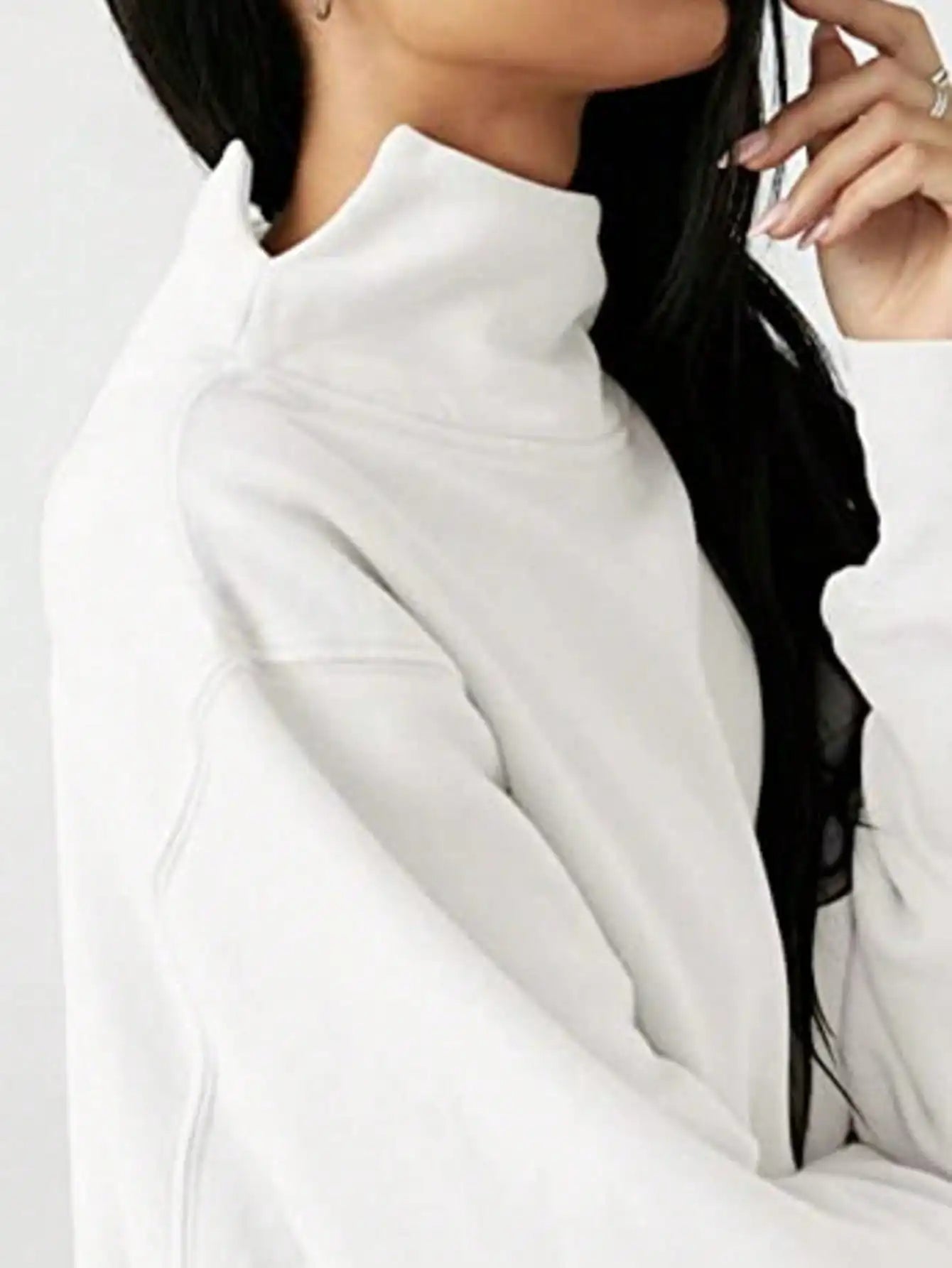 Fisoew Oversized Ribbed Turtleneck Sweater Long Sleeve Knit Pullover Top Casual Loose Fit Shirt winter clothes women sweatshirt
