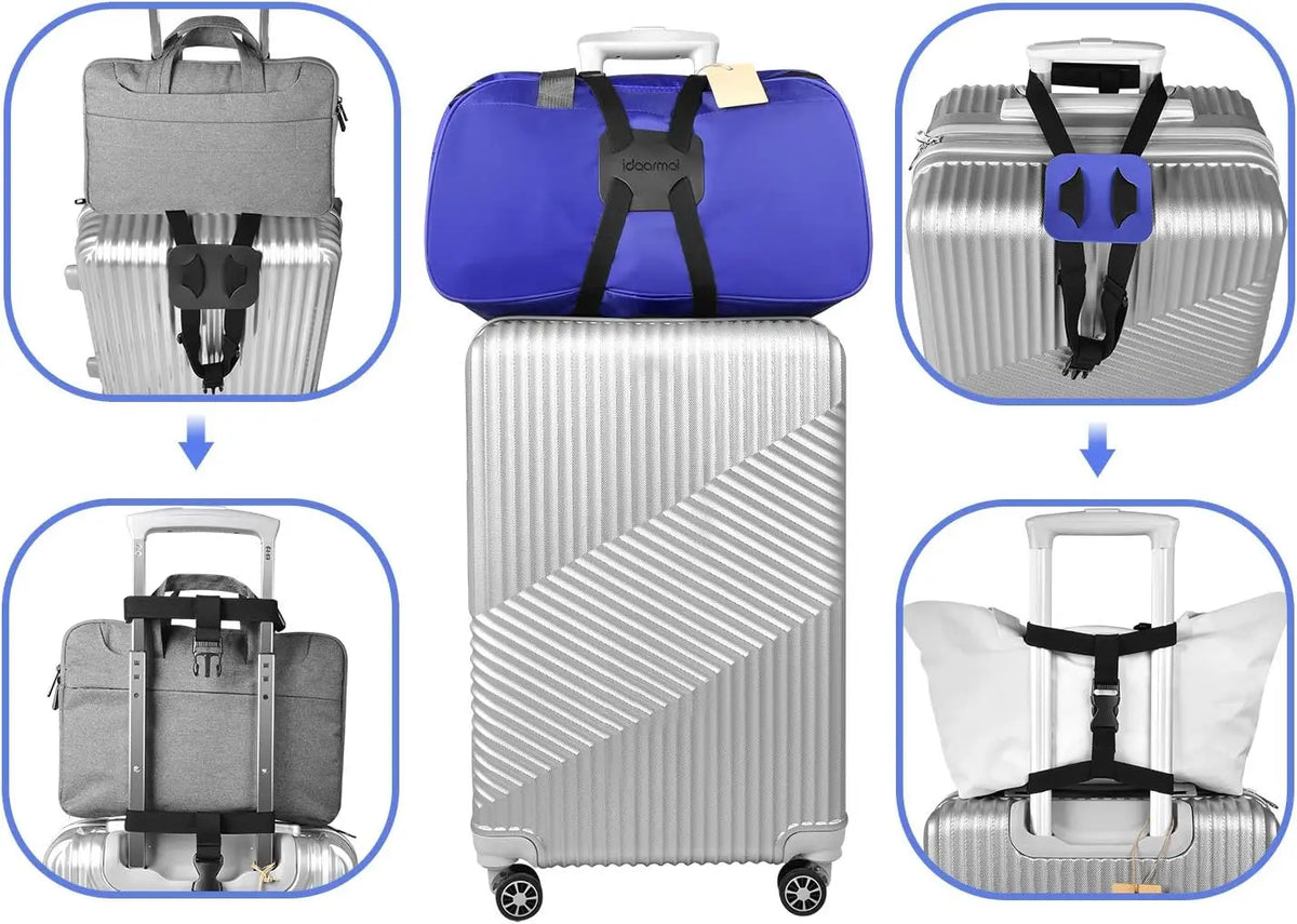Adjustable Luggage Strap Bungee Belt for Suitcase Travel and Bag Attachment