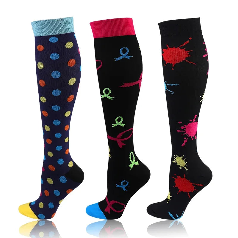 Compression Socks 30mmHg Unisex Three Pairs Knee High Pack