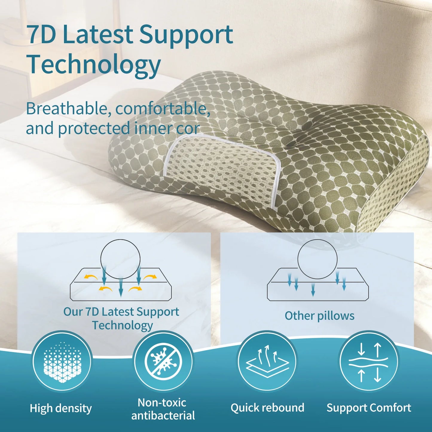 Couples Soft Knit Neck Massage Pillow With Adjustable Ergonomic Design