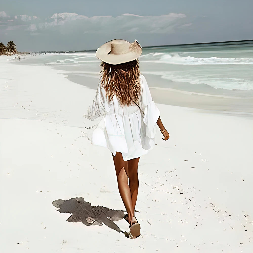 Boho Lace Bikini Cover Up Dress For Women Swimwear