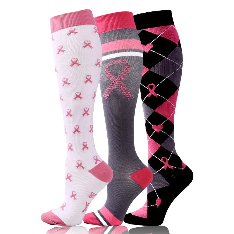 Compression Socks 30mmHg Unisex Three Pairs Knee High Pack