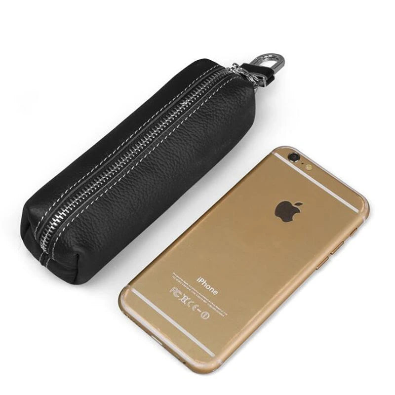Genuine Cow Leather Key Wallet For Men And Women Compact