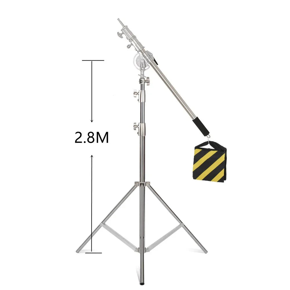 SH Photography C Stand Tripod With Boom Arm Grip Head