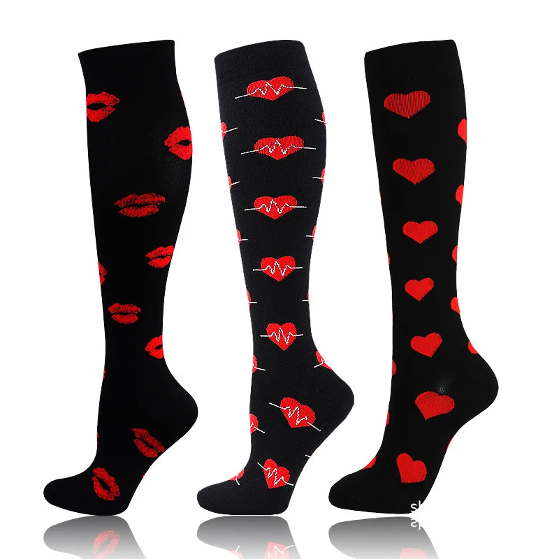 Compression Socks 30mmHg Unisex Three Pairs Knee High Pack