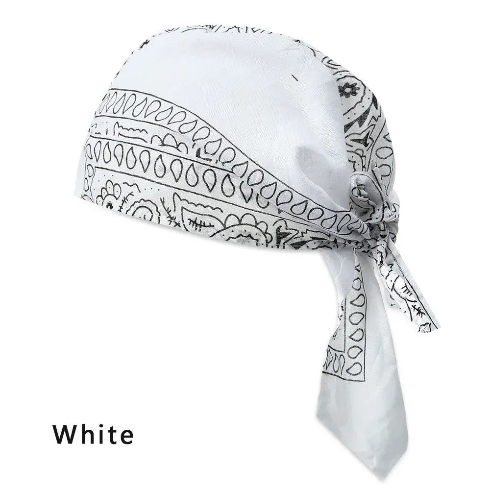 Men Women Quick Dry Headscarf Cotton Pirate Hat Outdoor Sport Cycling Bandana Sweat Absorbant Cancer Chemo Cap Muslim Turban