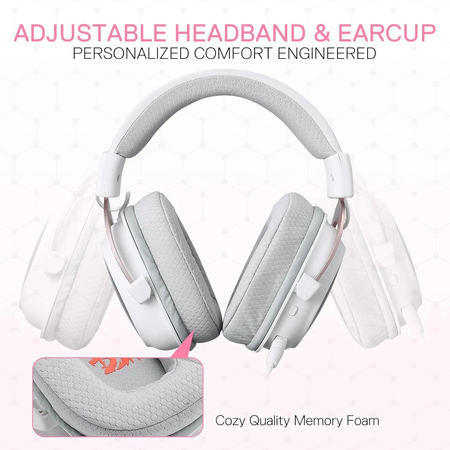 Redragon H510 RGB Wireless Noise Cancelling Gaming Headset Surround Sound