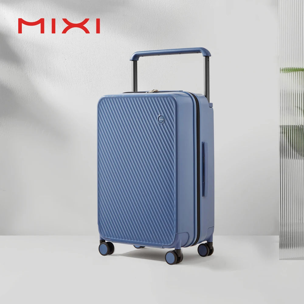 Mixi Hardside Patent Design Carry On Suitcase With Spinner Wheels