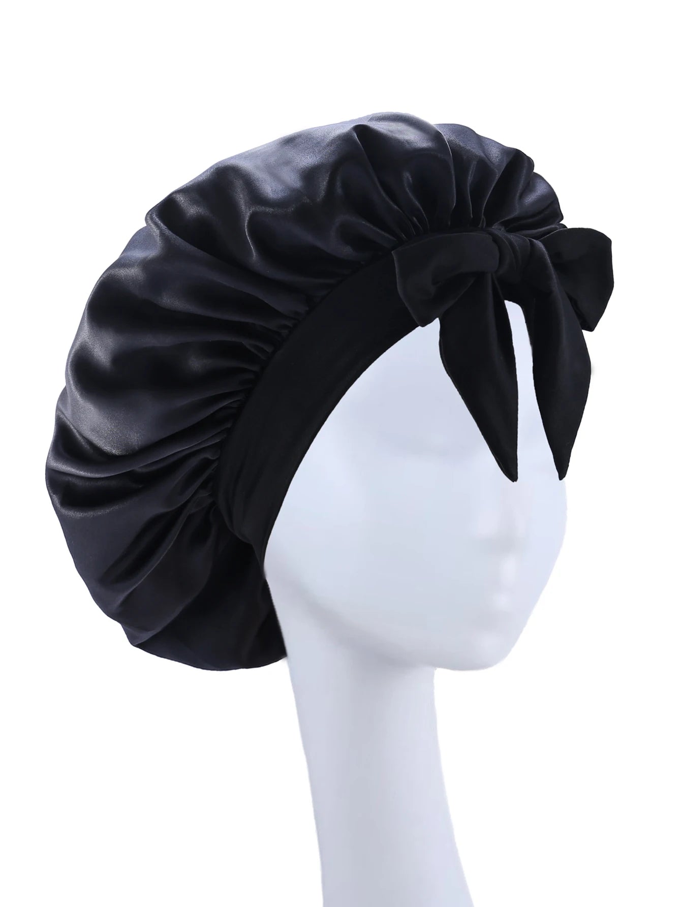 New Silky Bonnet For Sleeping Women Satin Bonnet Hair Bonnet Night Sleep Cap Scarf Wrap For Curly Hair Tie Band For CurlyHat
