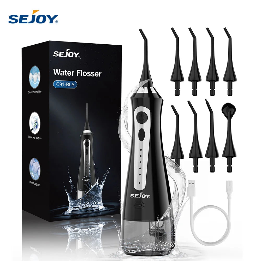 SEJOY Water Flosser Irrigator With Five Modes And Eight Tips