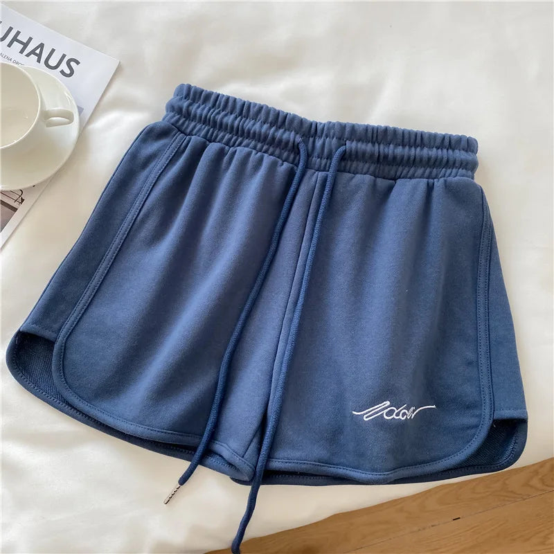 1pcs Summer Women Yoga Short Wearing Shorts Female Outside High-Waist Casual Loose Pants Lady Stylish Thin Breathable Gym Shorts