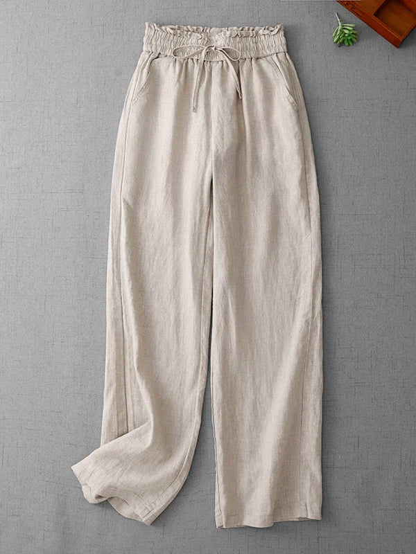 High Waist Wide Leg Pants Women's Thin Drapey Loose Casual Straight Long Trousers plus Size Comfortable Slimming Summer Pants