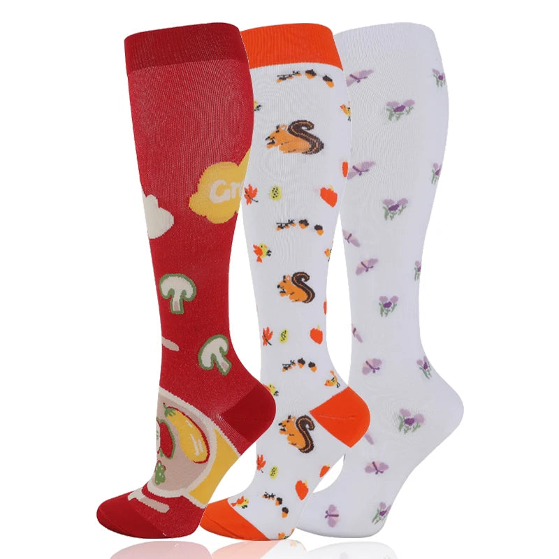 Compression Socks 30mmHg Unisex Three Pairs Knee High Pack