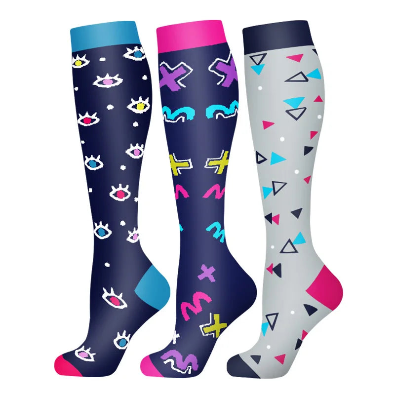 Compression Socks 30mmHg Unisex Three Pairs Knee High Pack