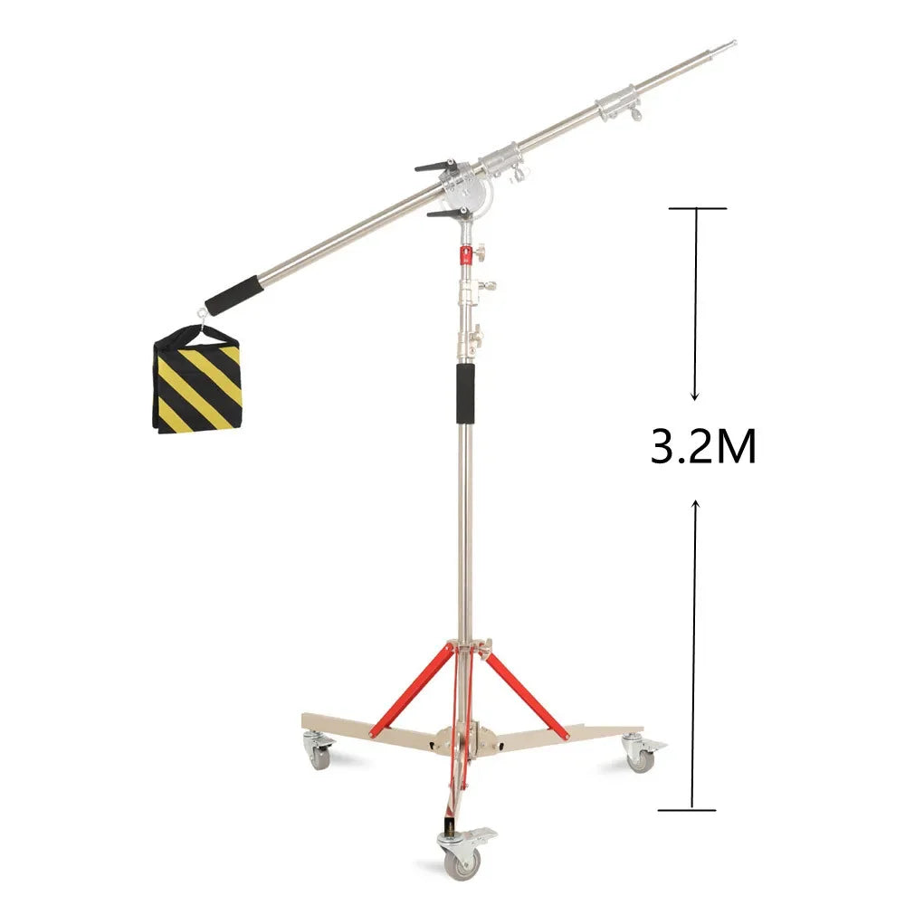 SH Photography C Stand Tripod With Boom Arm Grip Head