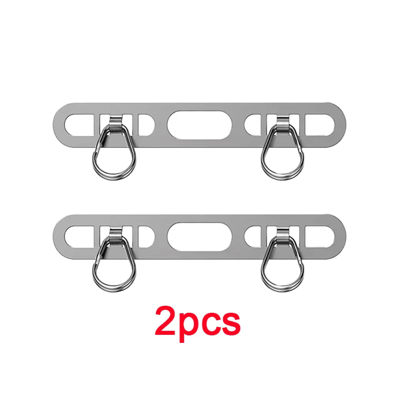 1pcs Stainless Steel Mobile Phone Lanyard Patch Side Hanging Clip Double Buckle Phone Straps Gasket Metal Connect Piece for