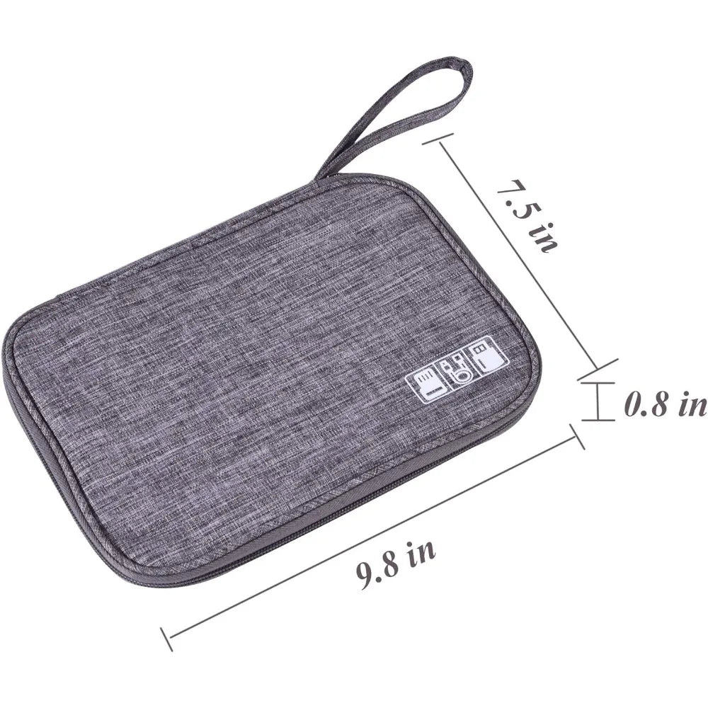 Waterproof Electronics Organizer Bag for Cables and Travel Accessories