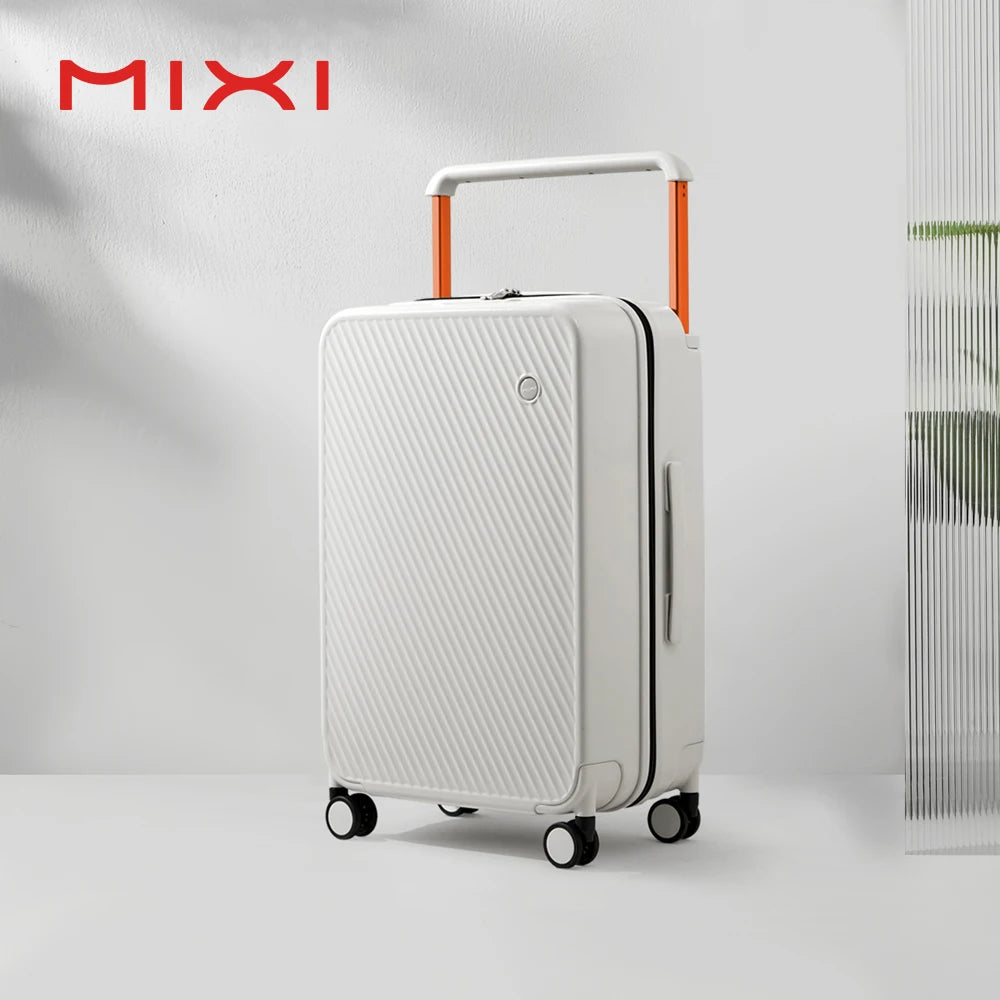 Mixi Hardside Patent Design Carry On Suitcase With Spinner Wheels