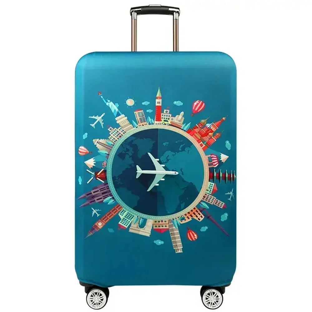 Stretch Fabric Luggage Cover Protector For Travel Suitcases