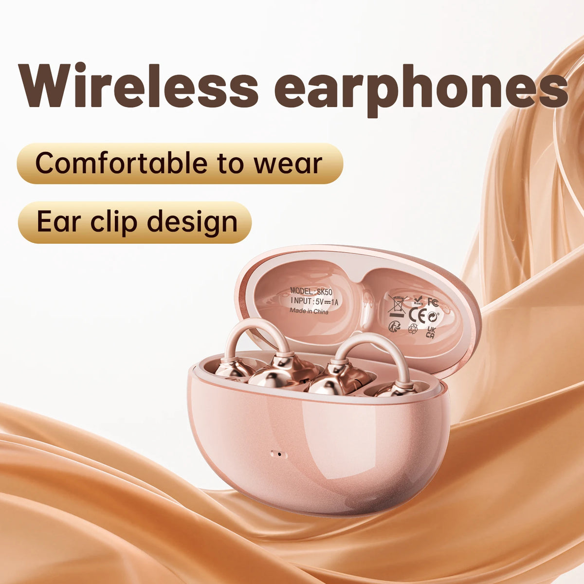 Insonixn Open Ear Clip Wireless Bluetooth Headphones