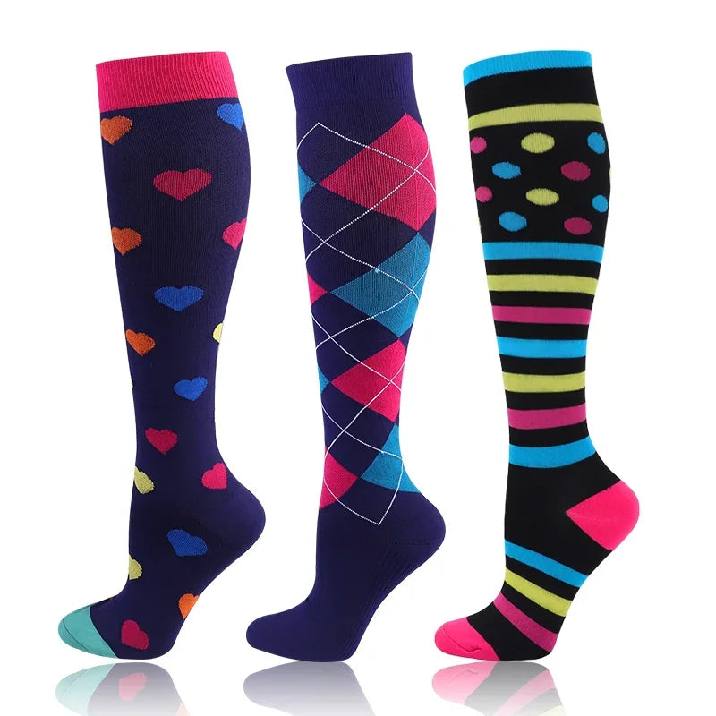 Compression Socks 30mmHg Unisex Three Pairs Knee High Pack