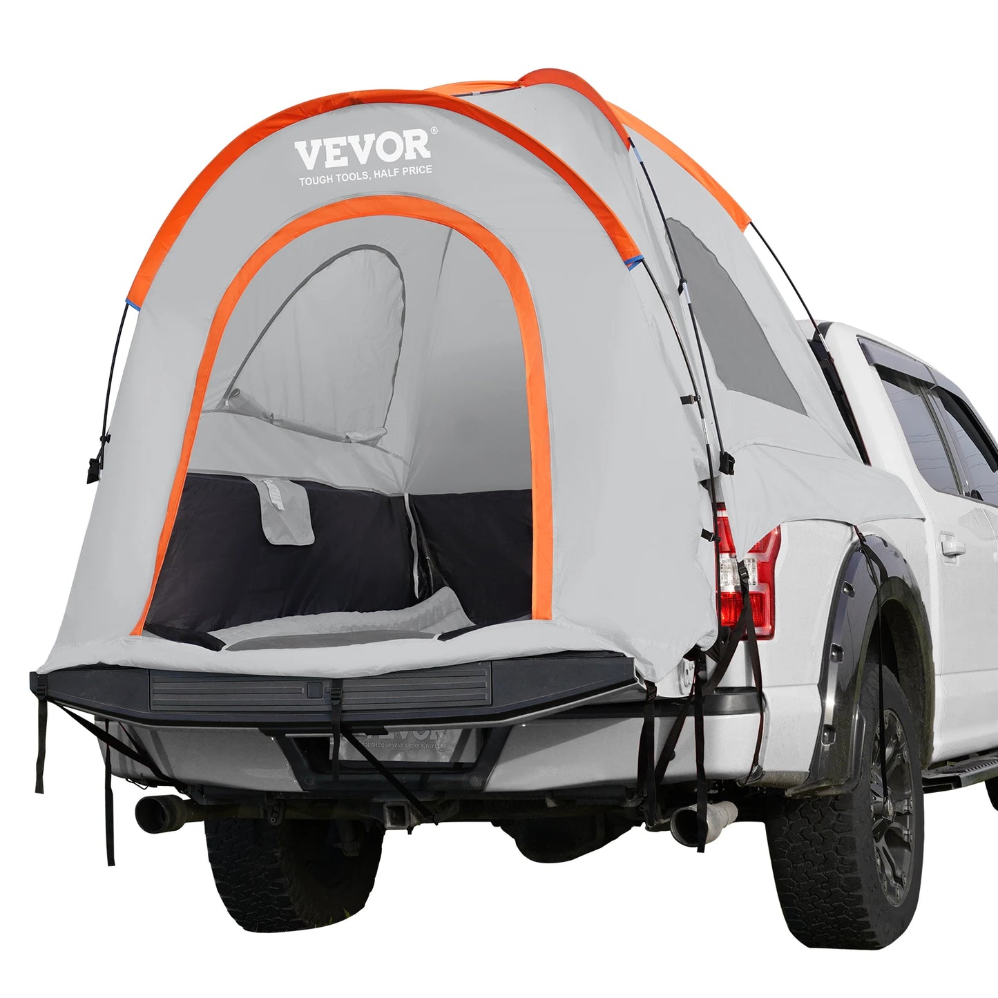 SucceBuy Truck Bed Tent 5.5'-6'Pickup Truck Tent with Rain Layer and Carry Bag Waterproof PU Double Layer Truck Tent for Camping