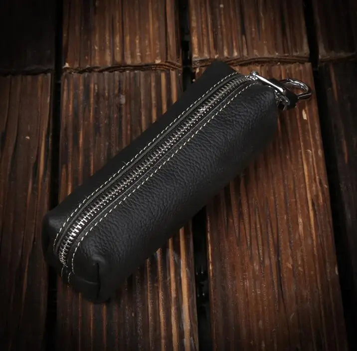 Genuine Cow Leather Key Wallet For Men And Women Compact