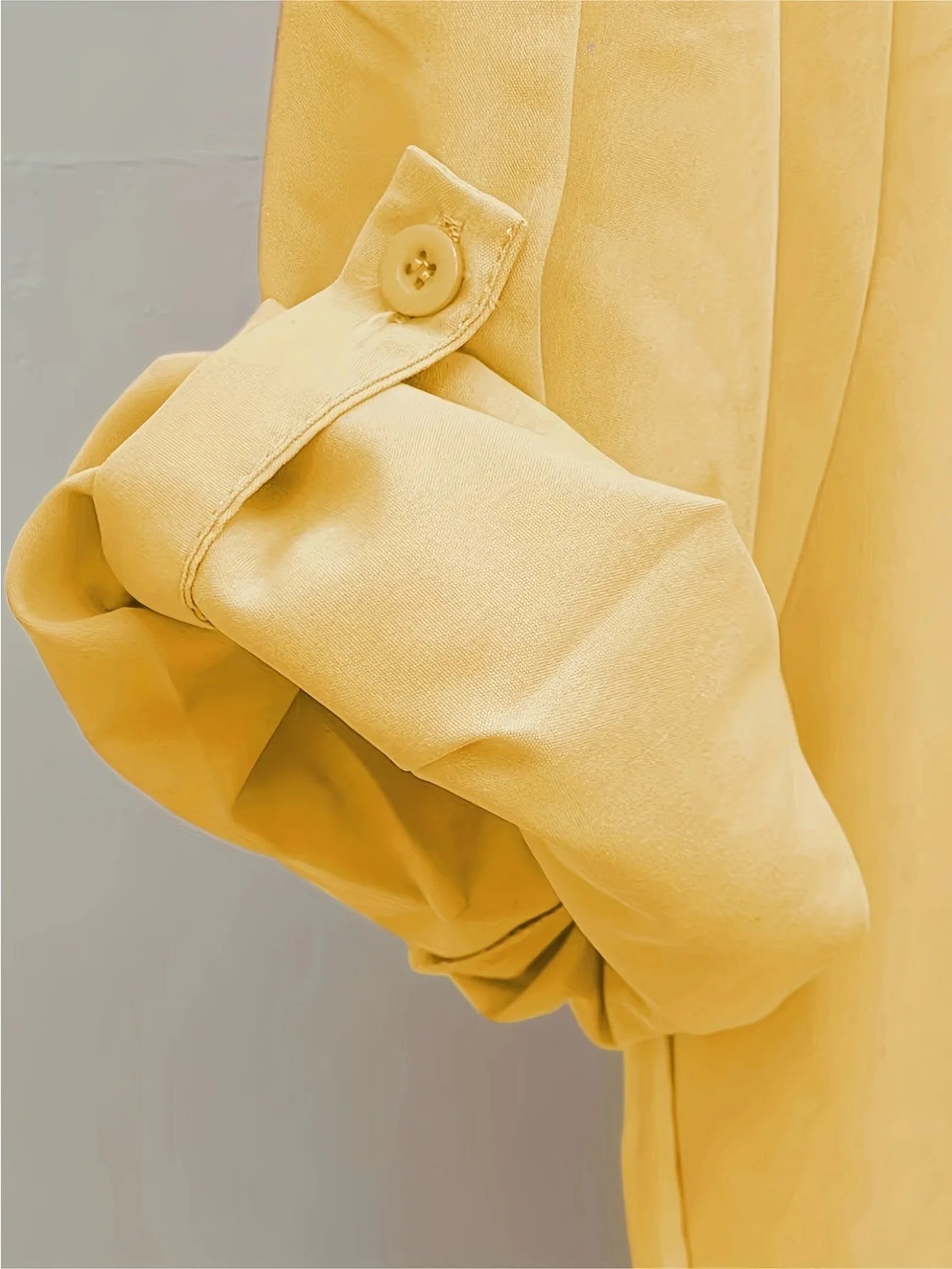 Rosa fera Plus Size Women's Longline Shirt, Roll Up Long Sleeve Button Front High Low Hem Loose Fit Blouse with Pocket